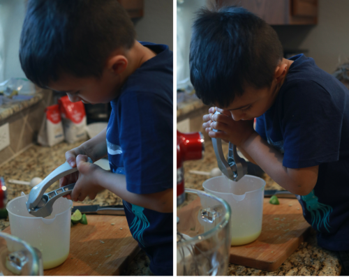 Little Boy Helping Cook
