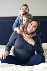 Pregnant mom with two kids